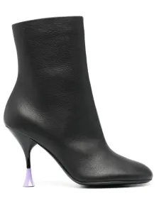 3JUIN - Lidia Leather Heel Ankle Boots #45011