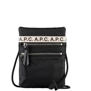 A.P.C Mens Tape Logo Pouch ONE Size Black