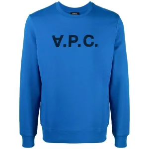 A.P.C Men's VPC Logo Crewneck Blue XXL