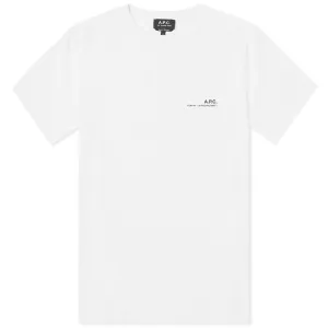 A.P.C Men's Item Logo T-shirt White XXL