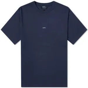A.p.c Mens Kyle Logo T-shirt Navy XL