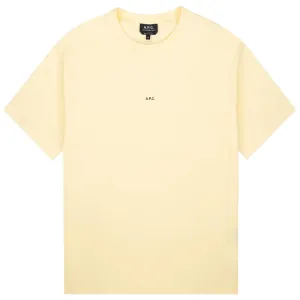 A.p.c Mens Kyle Logo T-shirt Yellow XXL