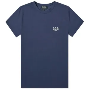 A.P.C Men's Logo T-shirt Navy L