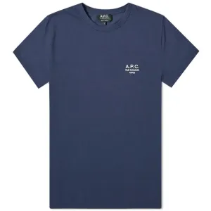 A.P.C Men's Logo T-shirt Navy XXL