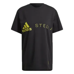 Adidas by Stella Mccartney Womens Logo T-shirt Black S White
