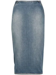 ALAÏA - Denim Midi Pencil Skirt #1263276