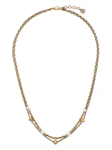 ALEXANDER MCQUEEN - Pearl-like Skull Chain Necklace #823716