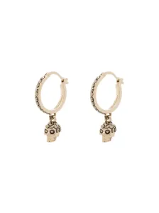 ALEXANDER MCQUEEN - Skull Swarovski Crystal Embellished Hoop Earrings