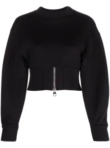ALEXANDER MCQUEEN - Cotton Blend Cropped Sweatshirt #45554
