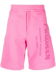 ALEXANDER MCQUEEN - Logo Cotton Shorts #1137592