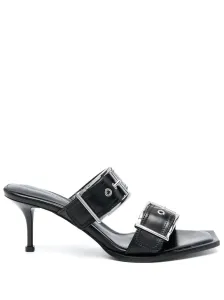 ALEXANDER MCQUEEN - Buckled Leather Mules #46628