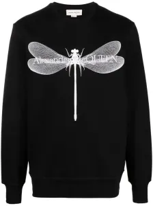 ALEXANDER MCQUEEN - Dragonfly Print Organic Cotton Sweatshirt #1236302