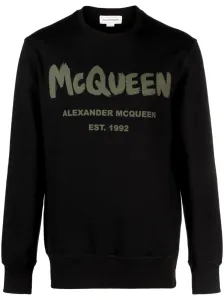 ALEXANDER MCQUEEN - Graffiti Organic Cotton Sweatshirt #1235416