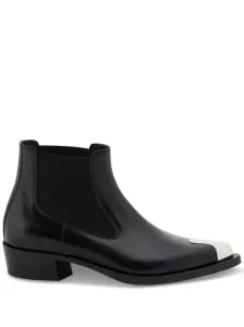ALEXANDER MCQUEEN - Leather Ankle Boots #1126385