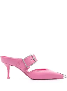 ALEXANDER MCQUEEN - Punk Buckled Leather Mules