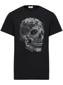 ALEXANDER MCQUEEN - Crystal Skull Print Organic Cotton T-shirt #1235551