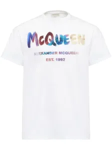 ALEXANDER MCQUEEN - Graffiti Organic Cotton T-shirt #1125224
