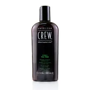 American CrewMen 3-IN-1 Tea Tree Shampoo, Conditioner and Body Wash 250ml/8.4oz