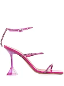 AMINA MUADDI - Gilda Glass Heel Sandals #1139856