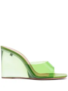 AMINA MUADDI - Lupita Glass Wedge Sandals #44170