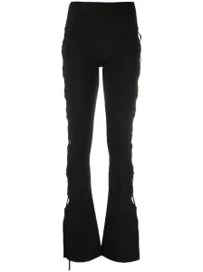 ANDREADAMO - Stretch Knit Cut-out Flared Trousers #48784