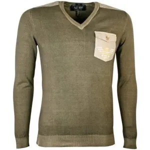 Armani Jeans Men's Military Cotton Sweater Olive L #1085721