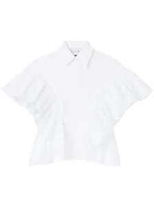 AZ FACTORY WITH LUTZ HUELLE - Ruffled Sleeves Cotton Shirt