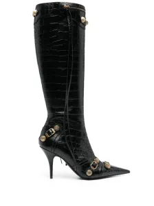 BALENCIAGA - Le Cagole Leather Heel Boots #1124424