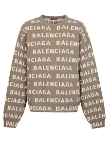 BALENCIAGA - Allover Logo Crewneck Sweater #1279192