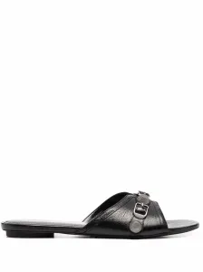 BALENCIAGA - Le Cagole Leather Flat Sandals