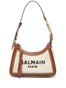 BALMAIN - B-army Canvas And Leather Trims Shoulder Bag