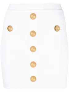 BALMAIN - High Waist Buttoned Mini Skirt #1144407