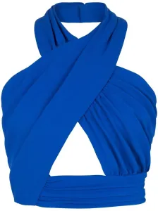 BALMAIN - Halter Nack Draped Jersey Cropped Top