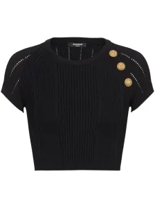 BALMAIN - Knitted Cropped Top #1240404