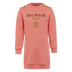 Balmain Girls Studs Sweater Pink 10Y