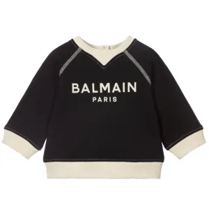 Balmain Baby Boys Logo Sweatshirt Black 18M