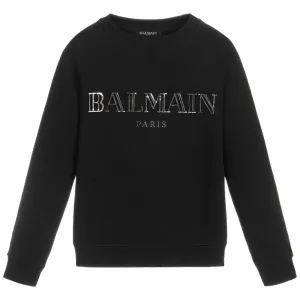 Balmain Boys 3d Logo Sweatshirt Black 8Y