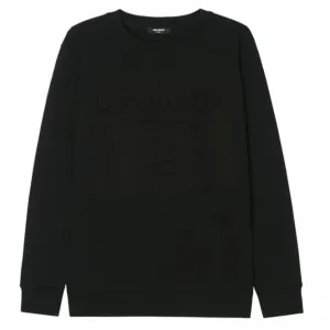 Balmain Boys Embossed Logo Sweatshirt Black 8Y