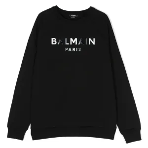 Balmain Boys Embosses Logo Sweater Black 4Y