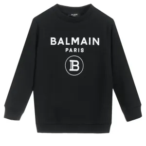 Balmain Boys Logo Sweater Black 10Y #1084430