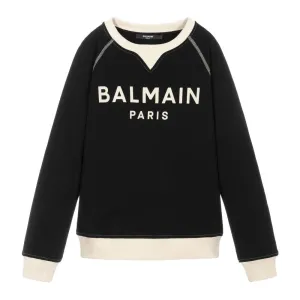 Balmain Boys Logo Sweatshirt Black 12Y #1085168