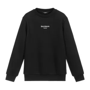 Balmain Boys Logo Sweatshirt Black - 4Y Black #730