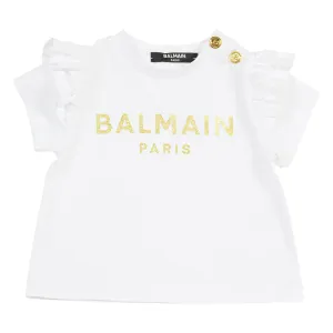 Balmain Baby Girls Logo T-shirt White 24M