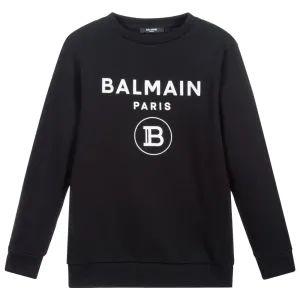Balmain Boys Logo Sweatshirt Black 14Y #1084136