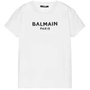 Balmain Boys Logo T-shirt White 10Y #1084773