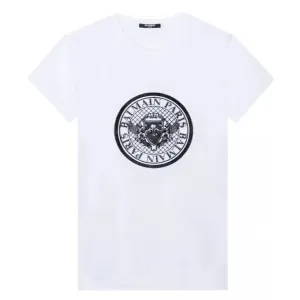 Balmain Boys Logo T-shirt White 8Y #1084161