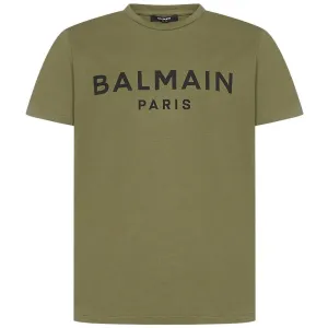 Balmain Boys Paris Logo T-shirt Khaki 10Y