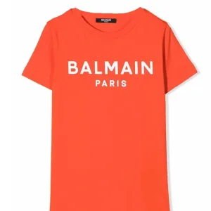 Balmain Classic Logo T-shirt Orange 10Y
