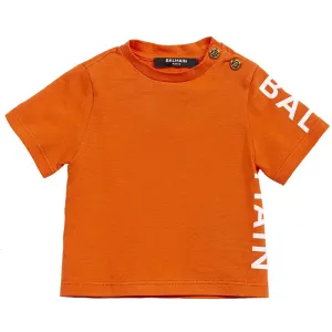 Balmain Cotton T-shirt Orange 36M