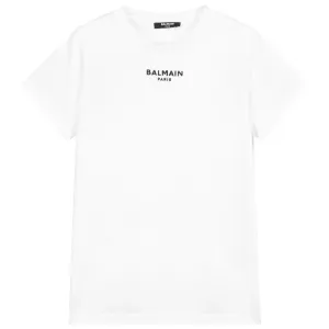 Balmain Paris Boys Logo T-shirt White 16Y